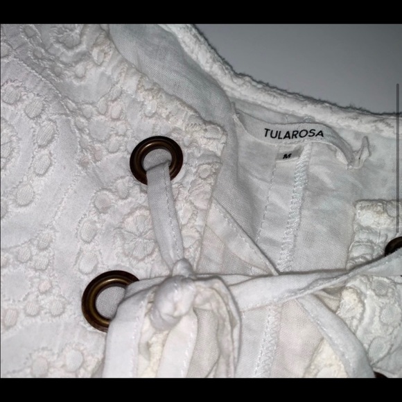 NEW Tularosa Eyelet White Mini Dress Women's Size Medium - Picture 5 of 7